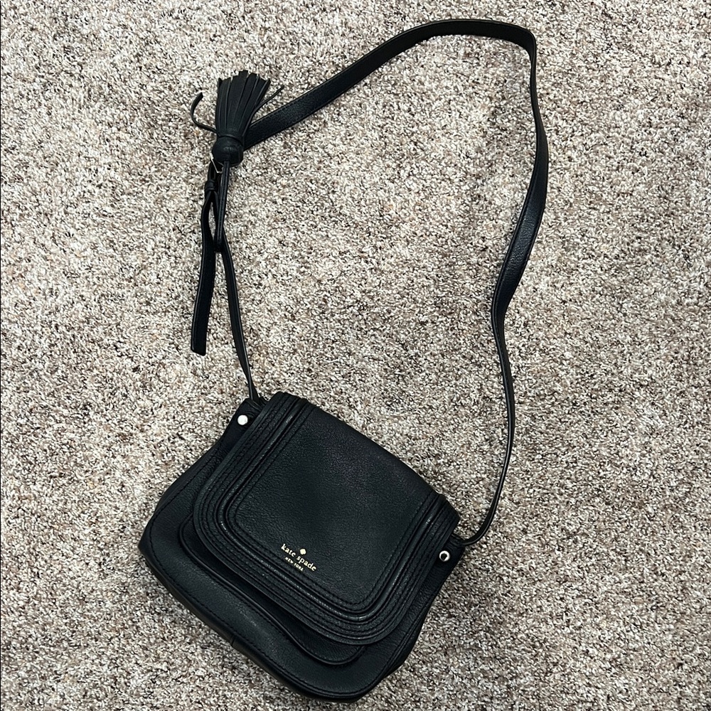 Kate Spade Black Crossbody Bag with Tassel